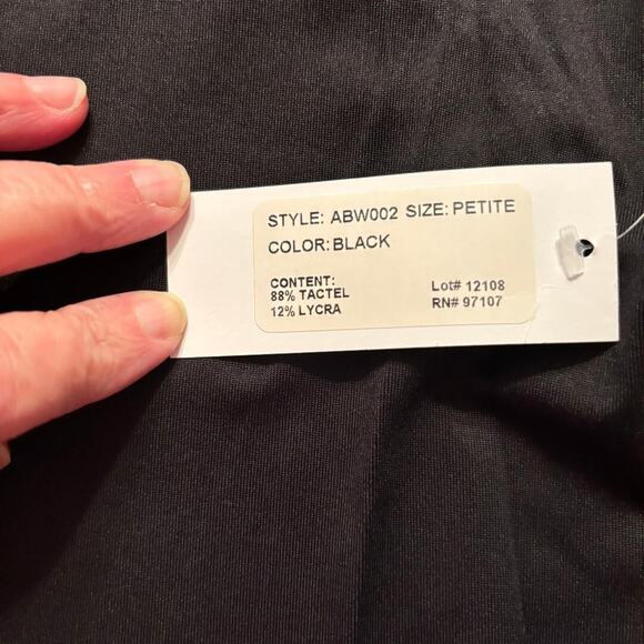 A'nue Miami A Line Tank Stretchy Black Women's Size Petite Small Made in USA NWT - Picture 5 of 12